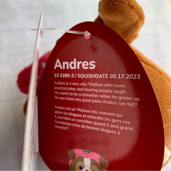 Squishmallows 3” Andres The Shelti Clip - Picture 5 of 5